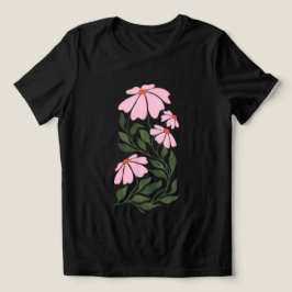 Blossom Grace Dames Abstracte Bloemen T‑Shirt Tri-Blend Shirt