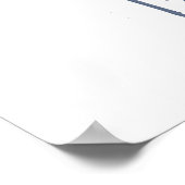 Blossom Guardian: Waterverf Uil in bloemenharmonie Poster (Hoek)