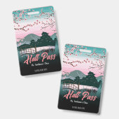 Blossom Hall Pass Badge (Voor- en achterkant)