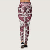 Blossom Harmony Maroon en Roze Bloemen Legging (Achterkant)