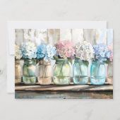  Blossom Hydrangea Mason Jars Aankondiging (Voorkant)