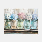 Blossom Hydrangea Mason Jars Deurmat (Voorkant)