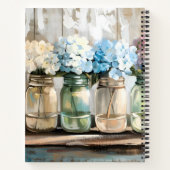 Blossom Hydrangea Mason Jars Notitieboek (Achterkant)