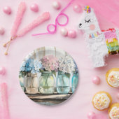  Blossom Hydrangea Mason Jars Papieren Bordje (Feest)