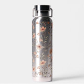 Blossom Hydration - Personalized Boho Floral Waterfles (Achterkant)