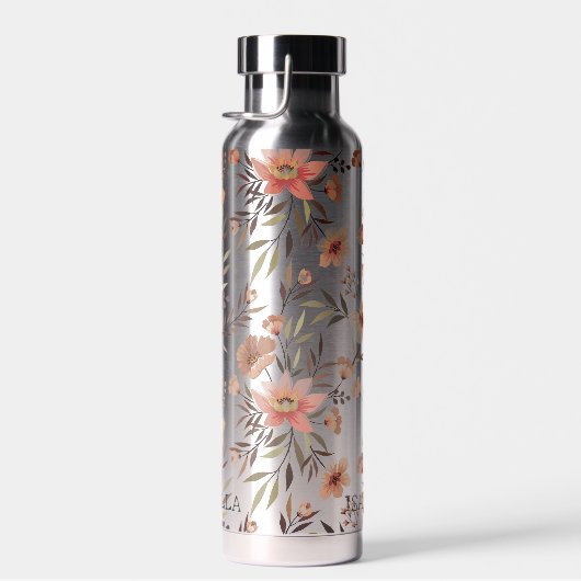 Blossom Hydration - Personalized Boho Floral Waterfles (Rechts)