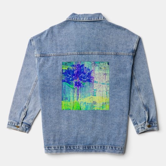Blossom in Blue Violet Denim Jacket (Achterkant)