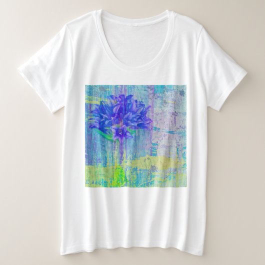 Blossom in Blue Violet Grote Maat T-shirt (Design voorkant)