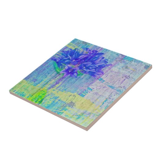Blossom in Blue Violet Tegeltje (Zijkant)