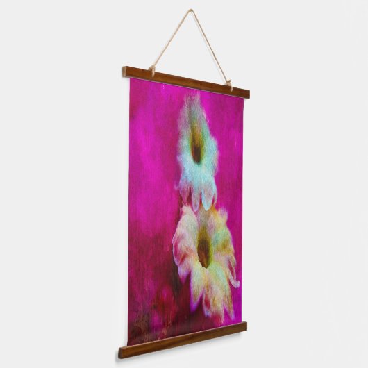 Blossom in roze hangend wandkleed (Gebogen)