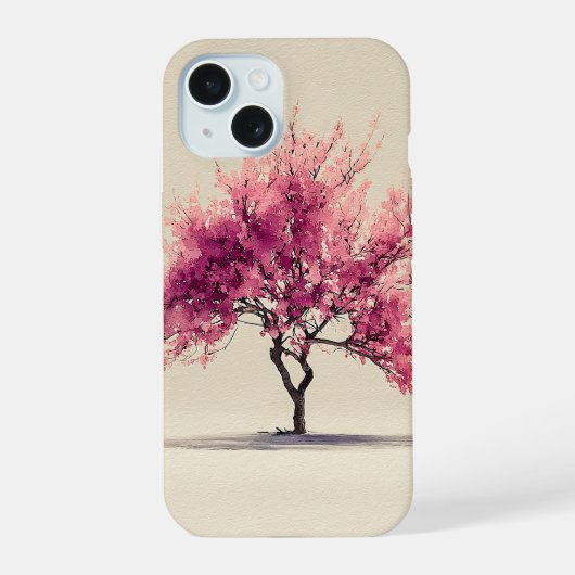 Blossom in Silence iPhone 15 hoes Case (Achterkant)