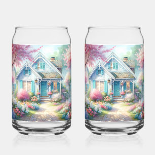 Blossom Lane Blauwe Cottage Tuin Blikvorm Glas