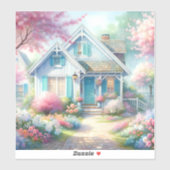 Blossom Lane Blue Cottage Garden Sticker (Vel)