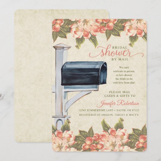  Blossom Mailbox Vrijgezellenfeest per Mail Kaart (Voorkant / Achterkant)