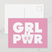 Blossom: Meisjeskracht Uitnodiging Briefkaart (Voorkant / Achterkant)