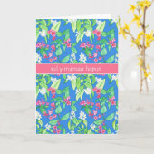 Blossom Moederdag Kaart, Welsh Greeting Kaart (Gele Bloem)