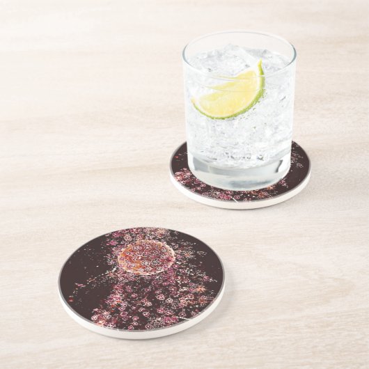 Blossom Moon Sandstone Onderzetter (Zijkant)