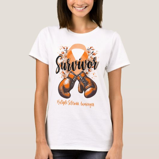 Blossom Multiple Sclerosis Warrior Survivor T-shirt (Voorkant)