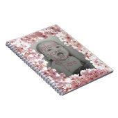Blossom Notitieboek personaliseert roze bloemen bo (Rechterzijde)