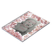 Blossom Notitieboek personaliseert roze bloemen bo (Linkerzijde)