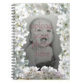 Blossom Notitieboek Personaliseert White Flowers B (Voorkant)