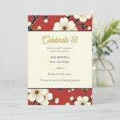 Blossom Nouveau | Elegant Floral Custom Kaart (Staand voorkant)