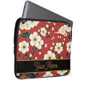 Blossom Nouveau | Elegant Floral Custom Laptop Sleeve (Voorkant Rechts)