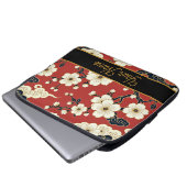 Blossom Nouveau | Elegant Floral Custom Laptop Sleeve (Voorkant onderkant)
