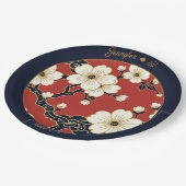 Blossom Nouveau | Elegant Floral Custom Papieren Bordje (Gekanteld)