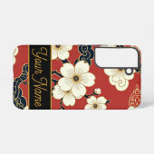 Blossom Nouveau | Elegant Floral Custom Samsung Galaxy Hoesje (Achterkant horizontaal)