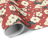 Blossom Nouveau | Elegant Floral Design Cadeaupapier (Rol Hoek)