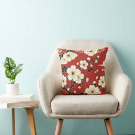 Blossom Nouveau | Elegante bloemkunst Kussen