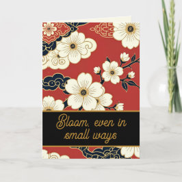 Blossom Nouveau | Elegante Bloemrijke Aanmoediging Kaart
