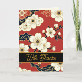 Blossom Nouveau | Elegante Bloemrijke Maatwerk Bedankkaart
