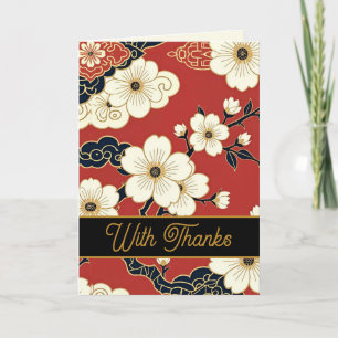 Blossom Nouveau Elegante Bloemrijke Maatwerk Bedankkaart