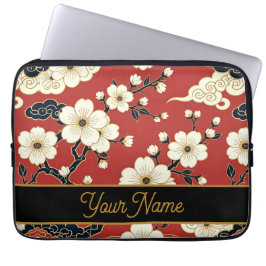 Blossom Nouveau | Elegante Bloemrijke Maatwerk Laptop Sleeve