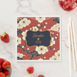 Blossom Nouveau | Elegante Bloemrijke Maatwerk Servet