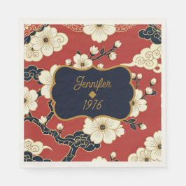 Blossom Nouveau | Elegante Bloemrijke Maatwerk Servet