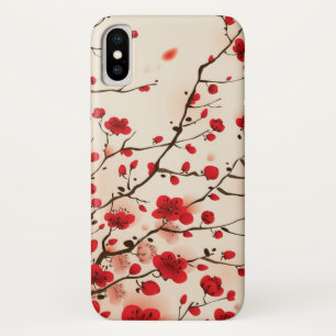 Blossom Oriental Style Painting   Foto toevoegen iPhone X Hoesje