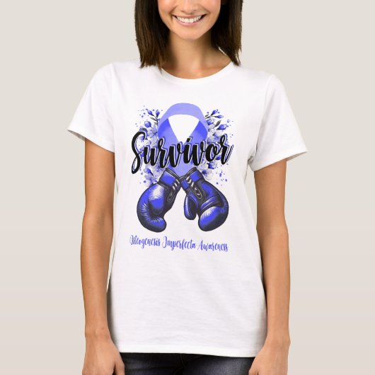 Blossom Osteogenesis Imperfecta Warrior Survivor T-shirt (Voorkant)