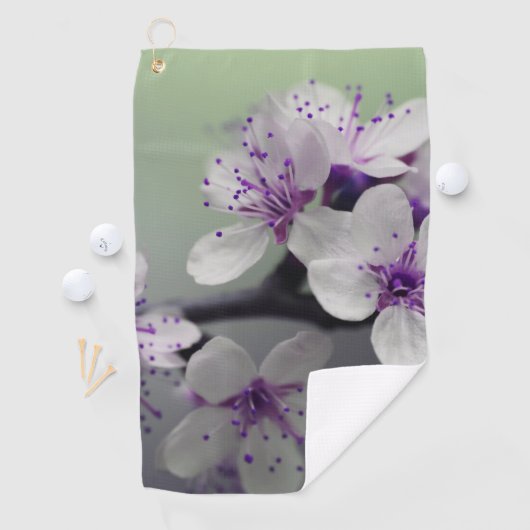 Blossom Paarse lentevloer Golfhanddoek (Insitu)