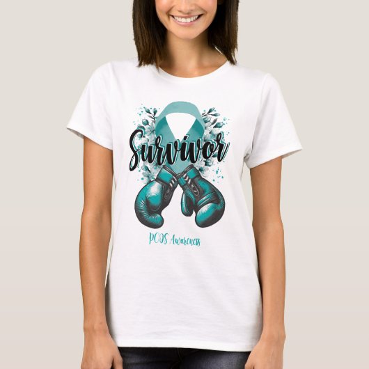 Blossom PCOS Warrior Survivor T-shirt (Voorkant)