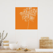 Blossom Pop Oranje Poster (Keuken)