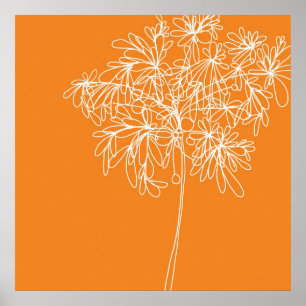 Blossom Pop Oranje Poster