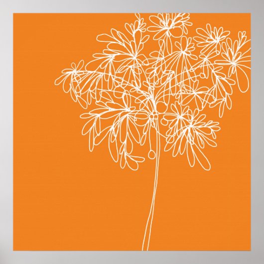 Blossom Pop Oranje Poster (Voorkant)