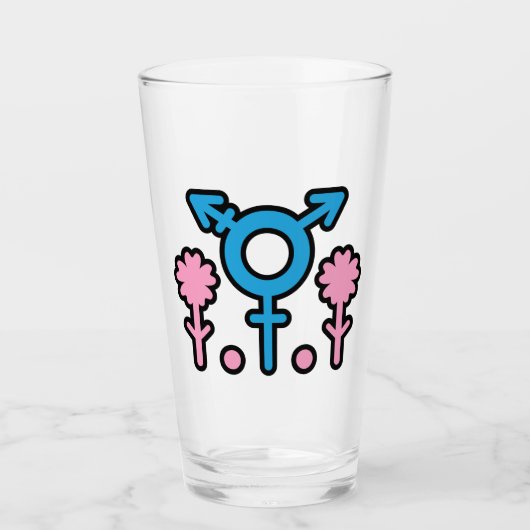 Blossom & Pride Pint Glas (Voorkant)