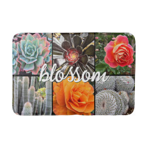 Blossom Quote Cacti Rozen Botanische foto Modern Badmat