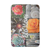 Blossom Quote Cacti Rozen Botanische foto Modern Badmat (Voorkant Verticaal)