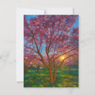 Blossom Radiance – Betoverde Bos Kunst Briefkaart