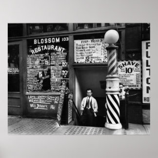 Blossom Restaurant 103 Bowery 1935 Poster